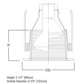 Halo Recessed 5012 5" Line Voltage High Coilex Baffle Trim for H5 Non-IC Type Housings, White Trim, Black Baffle