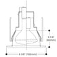 Halo Recessed 5020H 5" Line Voltage Reflector Cone Trim for  BR30 and PAR Lamps in H5 Housings, White with Haze Reflector