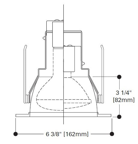 Halo Recessed 5020H 5" Line Voltage Reflector Cone Trim for  BR30 and PAR Lamps in H5 Housings, White with Haze Reflector