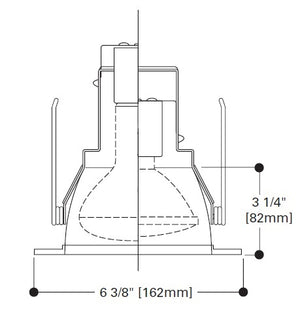 Halo Recessed 5020P 5" Line Voltage Reflector Cone Trim for  BR30 and PAR Lamps in H5 Housings, White with White Reflector