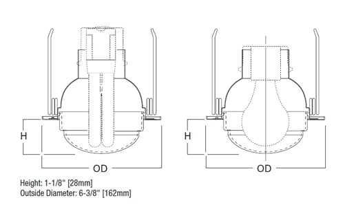 Halo Recessed 5054SNS 5" Dome Lens Showerlight Trim, Wet Location Listed, Satin Nickel Trim Ting with Dome Lens