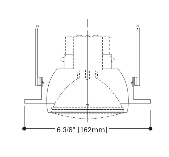 Halo Recessed 5070SN 5" Line Voltage Adjustable Gimbal for PAR Lamps in H5 Housings, 30 Degree Adjustable, Satin Nickel Trim Ring with Satin Nickel Eyeball