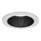 Halo Recessed 5109BB 5" Line Voltage Tapered Plastic Baffle Trim, Self-Flanged, Black Coilex Baffle, White Trim
