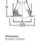 Halo Recessed 5126WB 5" Line Voltage Self-Flanged Shallow Full Cone Baffle, White Baffle, White Trim