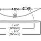 Halo Recessed 592W 5" LED Trim, White Reflector and Flange
