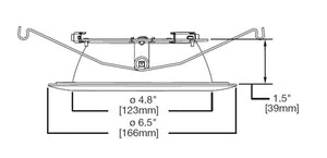 Halo Recessed 593BB 5" LED Trim, Black Micro-Step Baffle and White Flange