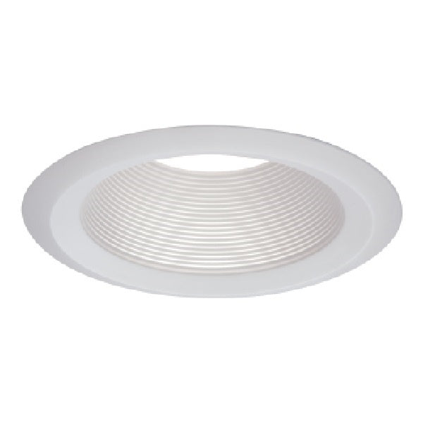Halo Recessed 6102WB 6" Line Voltage Tapered Metal Baffle, White Baffle, White Trim