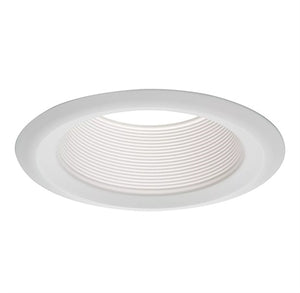 Halo Recessed 6103WB-ELL 6" Line Voltage Straight Metal Baffle, White Baffle, White ELL Trim 