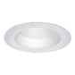 Halo Recessed 6121WH 6" Line Voltage Incandescent Shallow Full Cone Reflector, Self Flange, White Reflector, White Trim