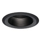 Halo Recessed 6125BKBB 6" Line Voltage Incandescent Full Cone Baffle, Self Flange, Black Baffle, Black Trim