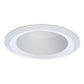 Halo Recessed 6125WB 6" Line Voltage Incandescent Full Cone Baffle, Self Flange, White Baffle, White Trim