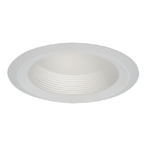 Halo Recessed 6126WB 6" Shallow Full Cone Baffle, White Baffle, White Trim