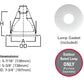 Halo Recessed 6146WH 6" Line Voltage Open Wet Location, Full Reflector, Self-flange, White Reflector