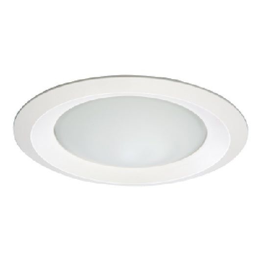 Halo Recessed 6150WH 6" Line Voltage Frost Dome Glass Lens, Self-Flange, White Reflector