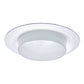 Halo Recessed 6162WH 6" Line Voltage Drop Opal Plastic Lens Shower Trim, Reflector, Self-flange, White Trim