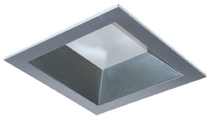 Halo Recessed 64SWDC 6" Square Shallow Reflector, Non-Conductive Polymer, Use with SM6 Modules Only, Wide Distribution, Specular Clear