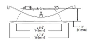 Halo Recessed 693SNB 6" LED Micro-Step Baffle, Satin Nickel Baffle, Satin Nickel Flange