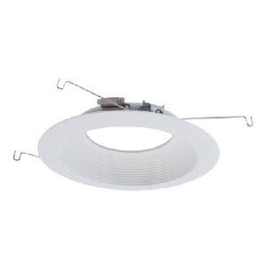 Halo Recessed 696WB 6" LED Shallow Baffle Trim, White Baffle, White Flange