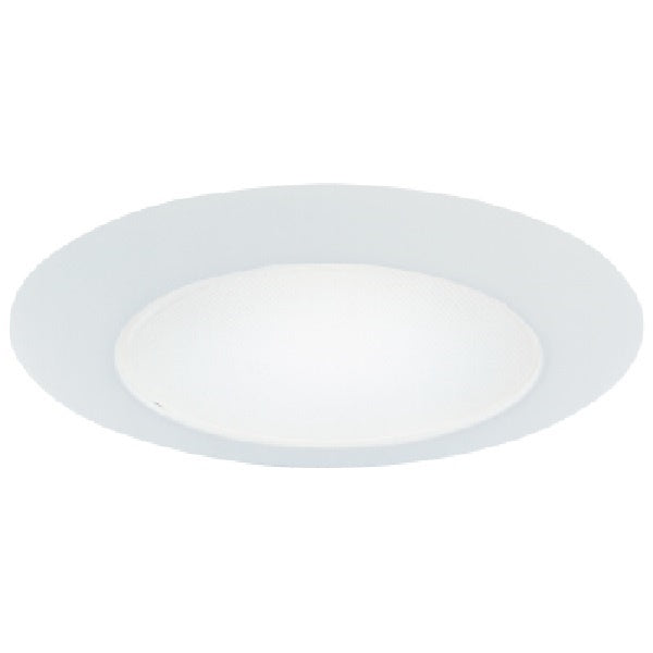 Halo Recessed 70P 6" Line Voltage Lensed Downlight Trim, Wet Location, Albalite Glass Lens, White Trim