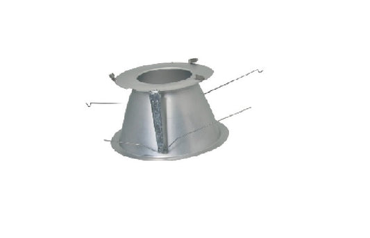 Halo Recessed Commercial 81MDCWF 8" Conical Reflector, Medium Reflector, Specular Clear Finish, White Flange