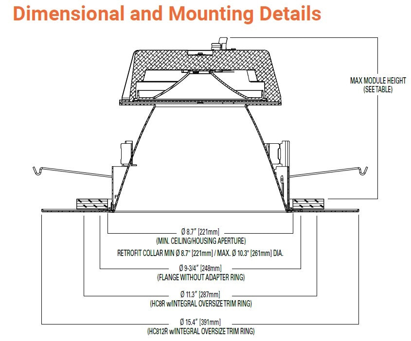Halo Recessed Commercial 81WDHWF 8" Baffle Reflector, Wide Reflector, Semi-Specular Clear Finish, White Flange