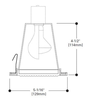 Halo Recessed 951PS 4" Line Voltage Shower Trim, White Trim with Full Reflector and Glass Lens