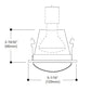 Halo Recessed 952PS 4" Line Voltage Frosted Dome Lensed Shower Trim, White Ring