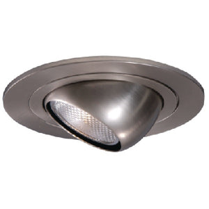 Halo Recessed 998SN 4" Line Voltage Adjustable Eyeball Trim for H99 Housings, 30 Degree Tilt, Satin Nickel Trim with Satin Nickel Eyeball