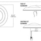 Halo Recessed BLD406930WH 4" Backlit LED Downlight, 600 Lumens, 90 CRI, 3000K, Matte White