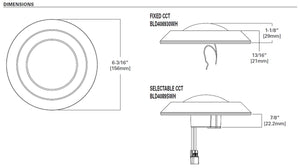 Halo Recessed BLD4089SWH 4" Backlit LED Downlight, 800 Lumens, 90 CRI, SeleCCTable 2700K-5000K, Matte White