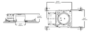 Halo Recessed E44PAR16ICATDR10 4" New Construction LED Ultra-Shallow Line Voltage IC Type Housing, Air Tight, De-rated to 10W for LED Lamps Only