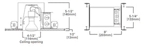 Halo Recessed E4ICATSB 4" New Construction LED, Air Tight, IC Type Housing with Adjustable Socket Bracket