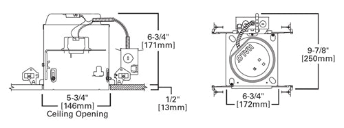 Halo Recessed E5ICAT 5" New Construction LED, Air Tight, IC Type Housing with E26 Screw Base Housing