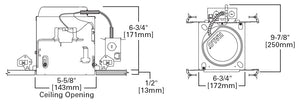 Halo Recessed E5TAT 5" Line Voltage New Construction Non-IC Type Housing, E26 Screw Base, Air Tight, 120V