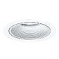 Halo Recessed ERT401LVW 4" Low Voltage Baffle Trim, High Gloss Appliance White Trim Ring with White Baffle