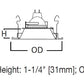 Halo Recessed ERT403LV 4" Low Voltage Reflector Trim, High Gloss Appliance White Trim with Clear Specular Reflector