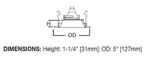 Halo Recessed ERT403LVG 4" Low Voltage Reflector Trim, High Gloss Appliance White Trim with Gold Reflector