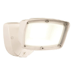 Halo FSL503TIW Single Head Large LED Floodlight, 5800 Lumens, Selectable CCT 3000K, 4000K, and 5000K, Integrated Photocell, White