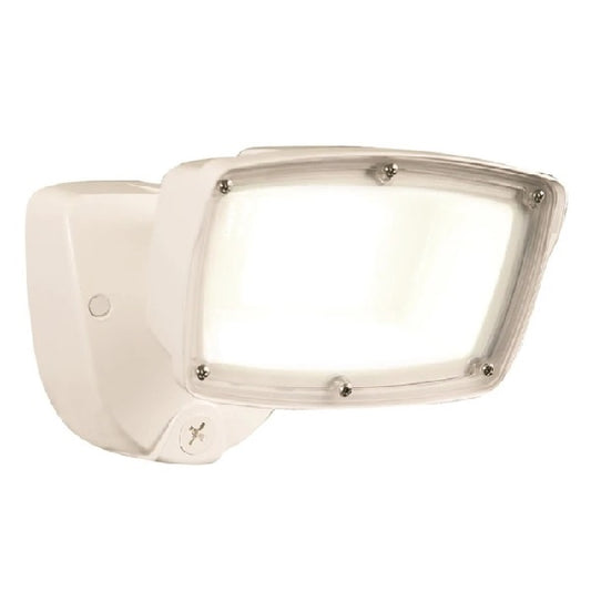 Halo FSL503TIW Single Head Large LED Floodlight, 5800 Lumens, Selectable CCT 3000K, 4000K, and 5000K, Integrated Photocell, White