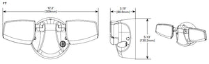 Halo FT28VCW 20W LED Twin Floodlight, 2200 Lumens, Selectable CCT 3000K, 4000K, 5000K, White