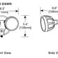 Halo FTR1740LPCW All-Pro LED Twin Round Floodlight with Integrated Photocontrol, White