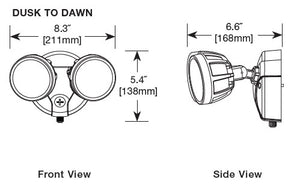 Halo FTR1740LPCW All-Pro LED Twin Round Floodlight with Integrated Photocontrol, White