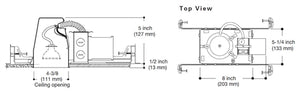 Halo Recessed H1499TAT 4" Low Voltage, Air Tight, Non-IC Type Housing
