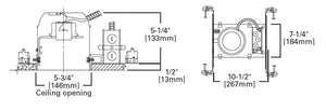 Halo Recessed H25ICAT 5" Shallow Ceiling New Construction, Air Tight, 120V, IC Type Housing