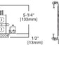 Halo Recessed H25ICATNB 5" Line Voltage Shallow New Construction Housing, No Socket Bracket, 120V