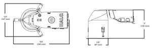 Halo Recessed H36MR16RICAT 3" Shallow Low Voltage Remodel Housing for LED MR16 Lamps