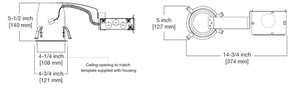 Halo Recessed H457RICAT1E 4" Remodel LED 120V IC Type Housing, Air Tight, Dimmable High Efficacy LED