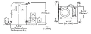 Halo Recessed H5T 5" Line Voltage New Construction Non-IC Type Housing, 120V