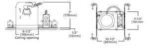 Halo Recessed H7ICTNB 6" New Construction Line Voltage IC Type Housing, No Bracket, 120V