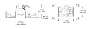Halo Recessed H99TAT 4" New Construction Line Voltage Air Tight Non-IC Type Housing